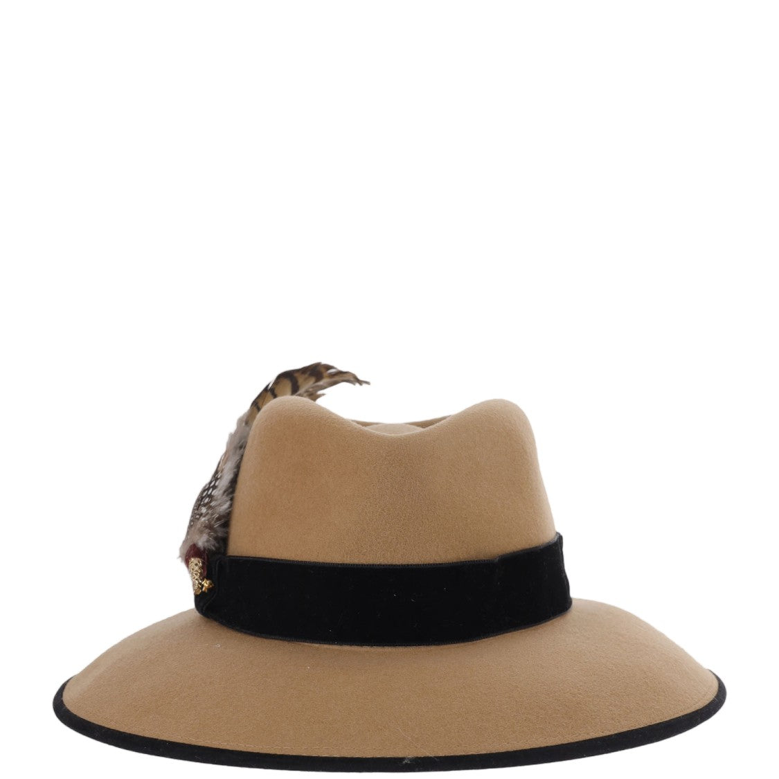 Alexia Alvarez De Toledo Multicolor Feather-Brooch Wool Felt Hat
