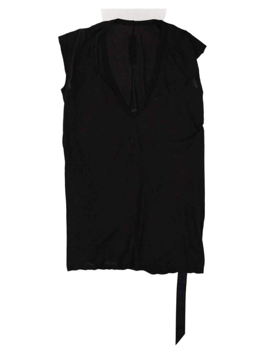 Drkshdw By Rick Owens Black Dylan T Slim Fit Sleeveless Cotton T-Shirt