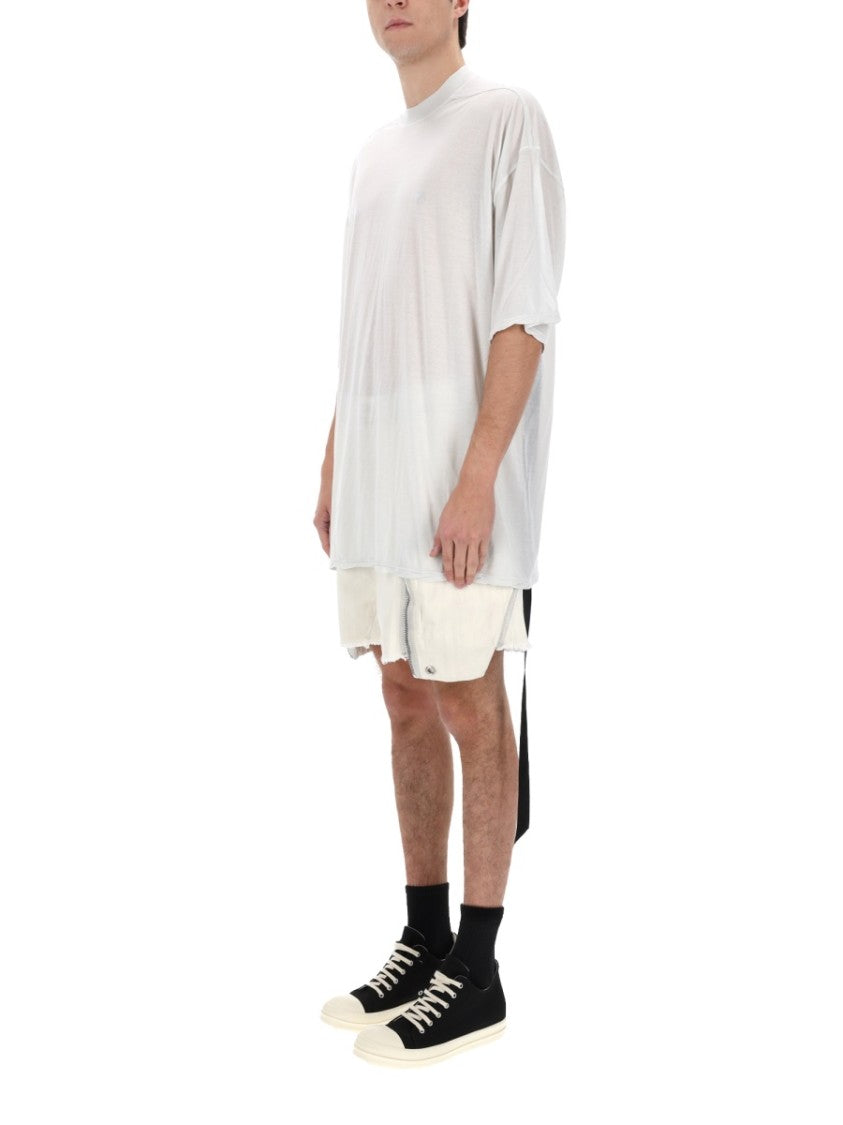 Drkshdw By Rick Owens Tommy T Lightweight Cotton Asymmetrical T-Shirt