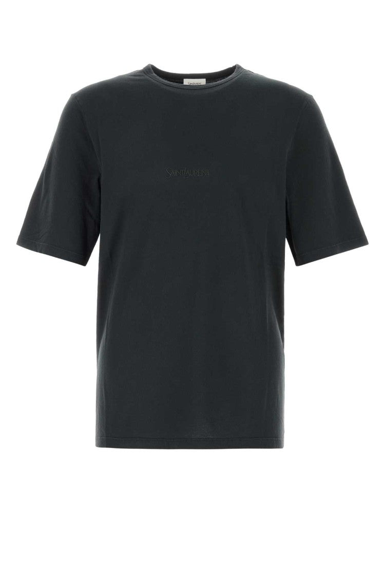 Saint Laurent Charcoal Cotton T-Shirt
