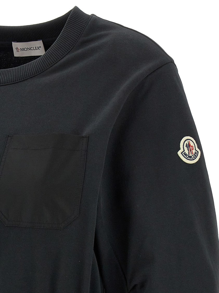 Moncler Balloon-Style Dress With Brushed Cotton Top And Drawstring Waist
