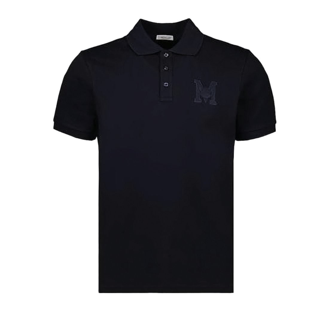 Moncler Short-Sleeve Polo Shirt With Ribbed Collar