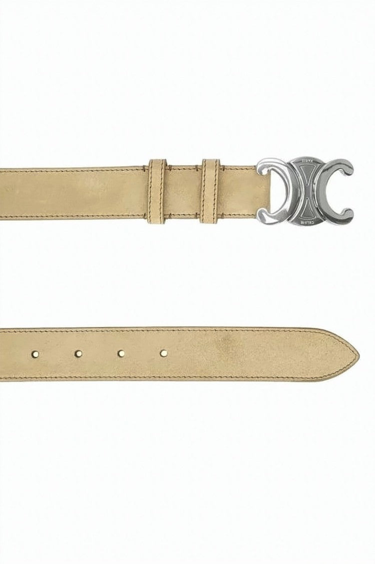 Celine Light Beige Calf Leather Belt