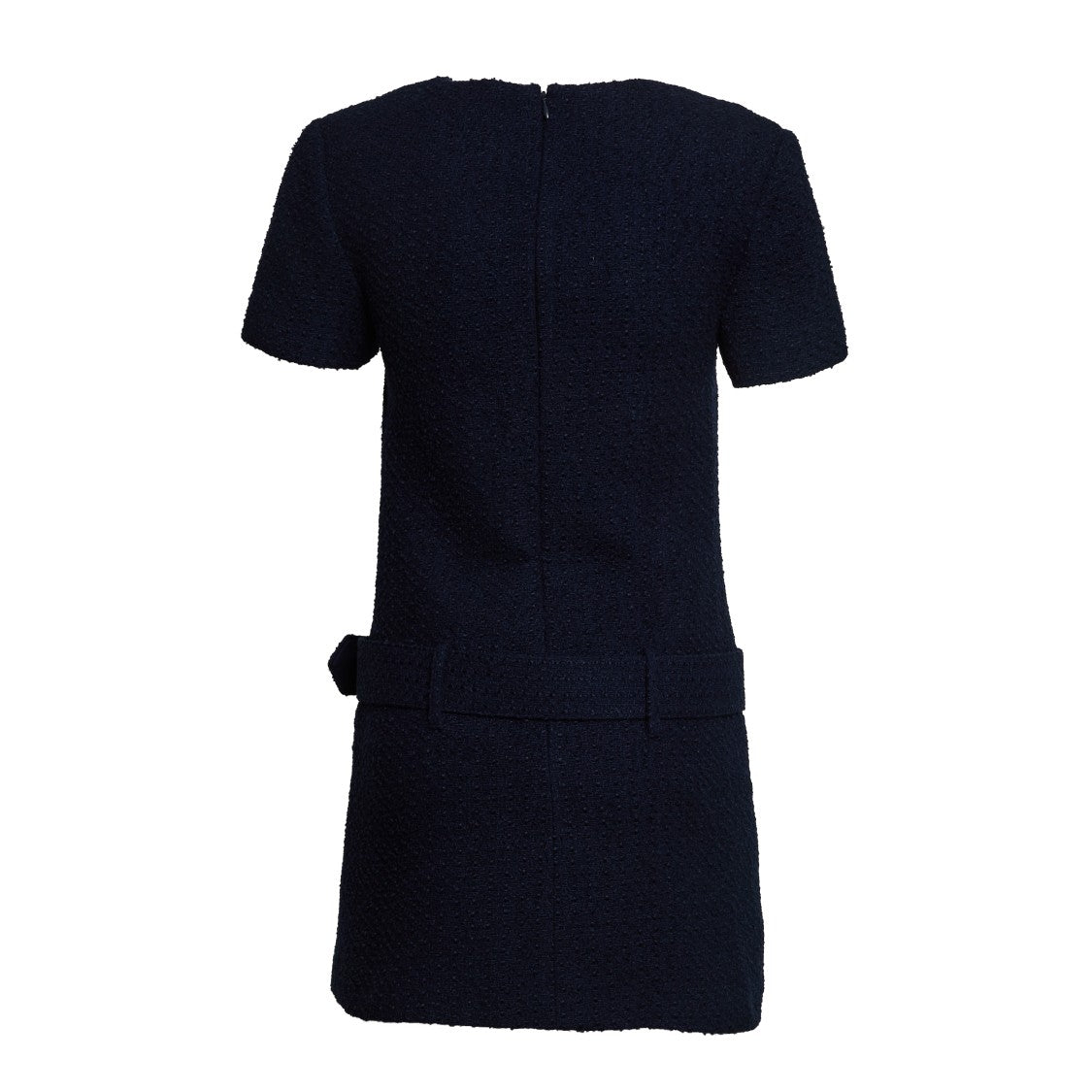 Self-Portrait Navy Boucle Mini Dress