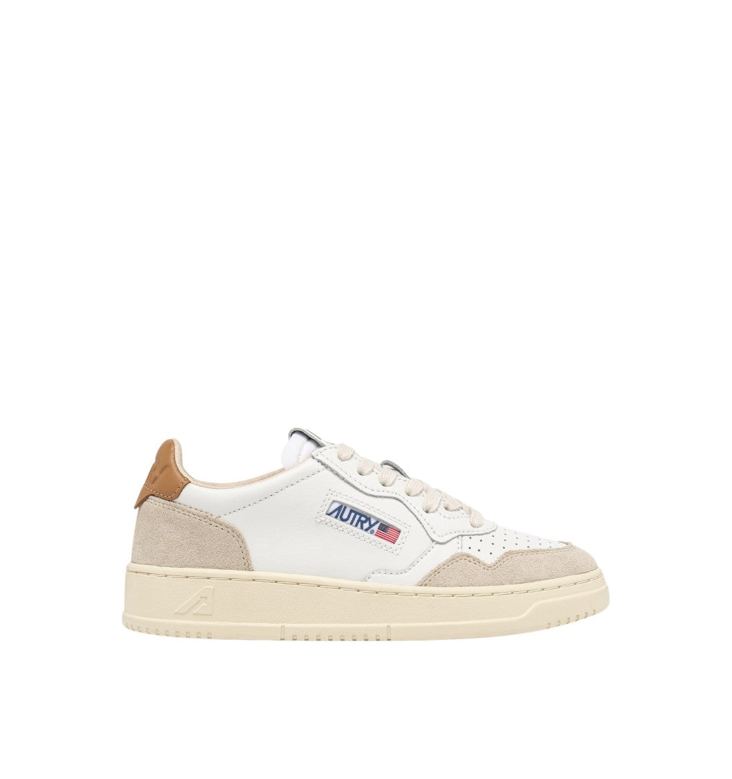 Autry Medalist Low Leat Suede Wht Brnsug Sneakers