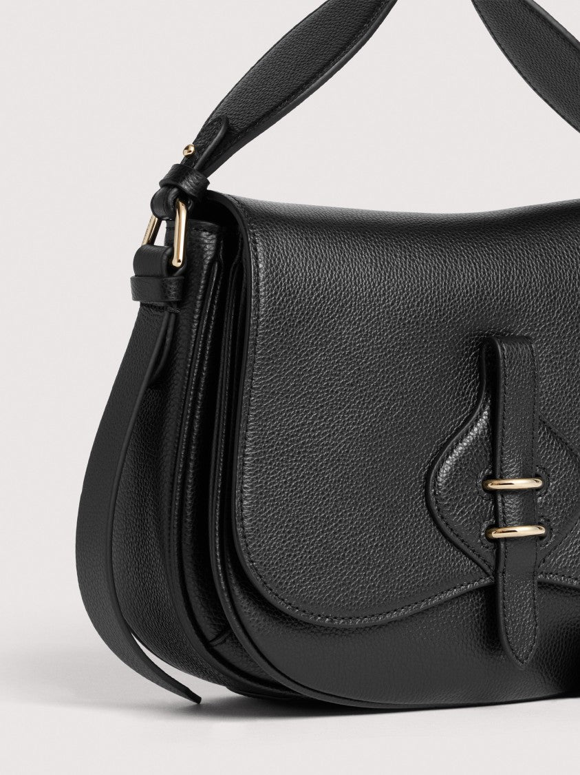 Coccinelle Mavery Textured Leather Gold-Hardware Handbag
