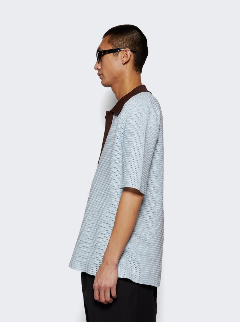 Jil Sander Short Sleeve Polo Shirt Powdered Blue