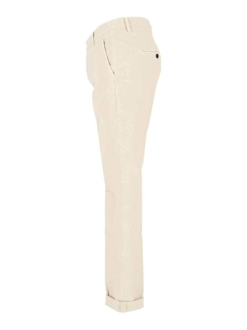 Dondup Gaubert Slim Fit Tapered Cuffed Trousers Straight-Leg Pants