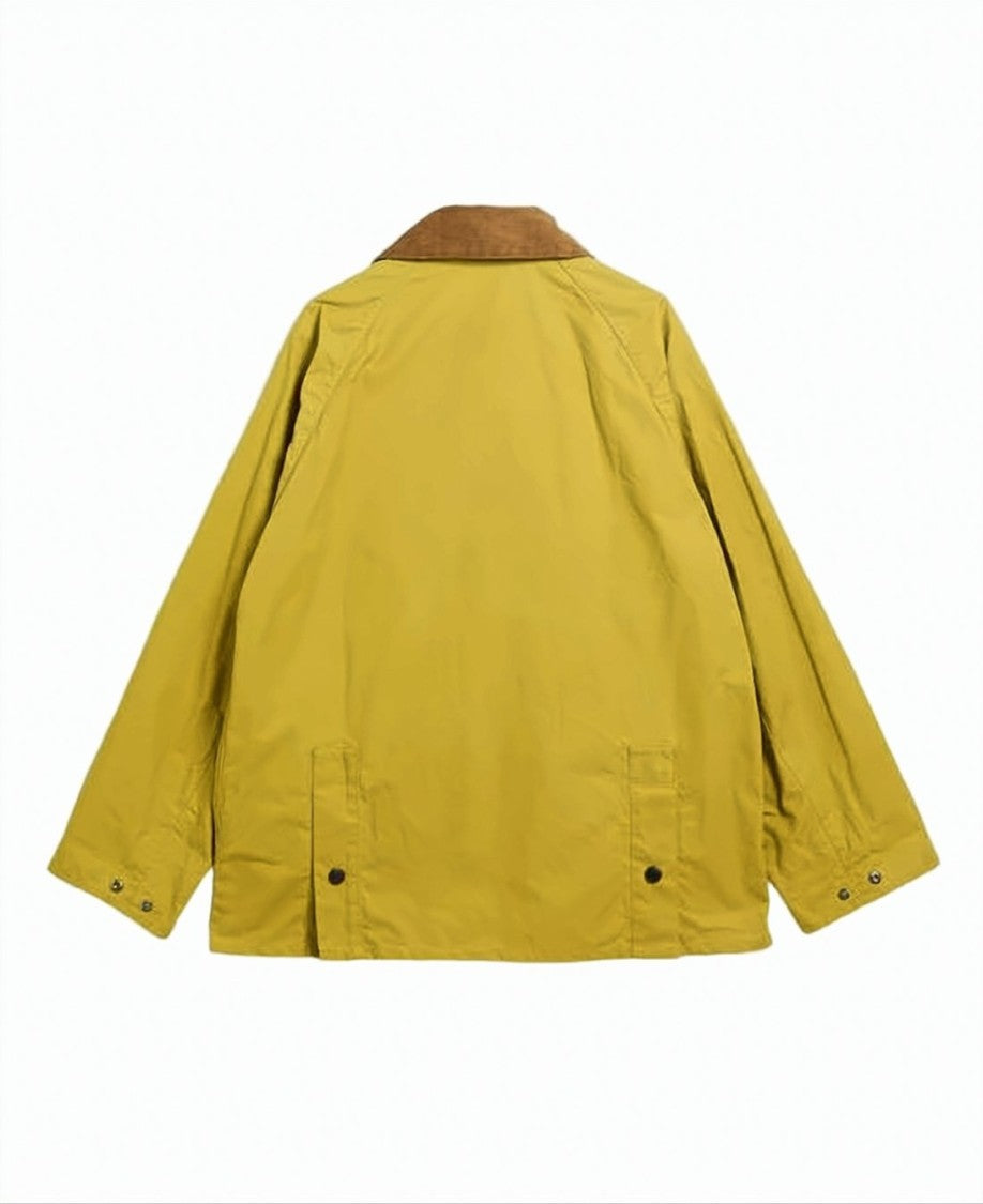 Barbour Mustard Cotton Barbour Jacket With Corduroy Collar