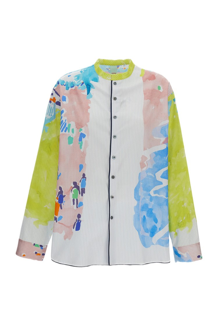 Rohka Watercolor-Printed Oversized Shirt
