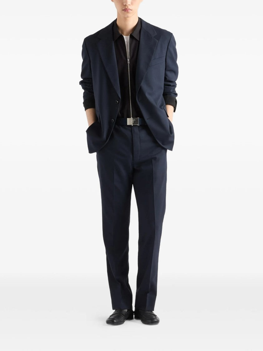 Prada Black Zip-Up Fabric Shirt