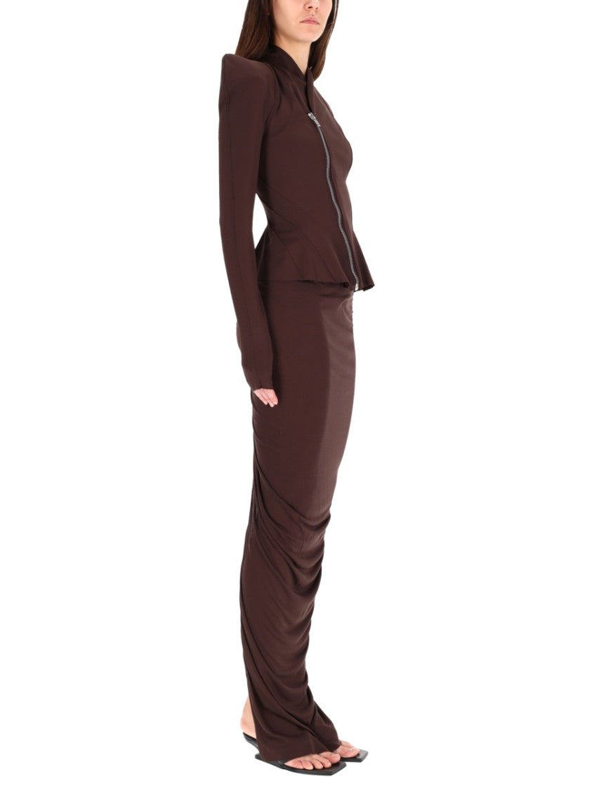 Rick Owens X Lilies Structured Brown Jacket