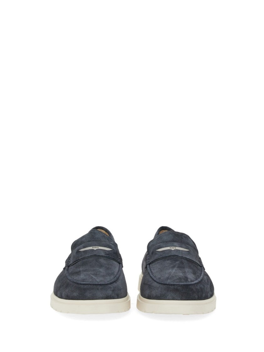 Tod's Classic Grey Suede Loafers