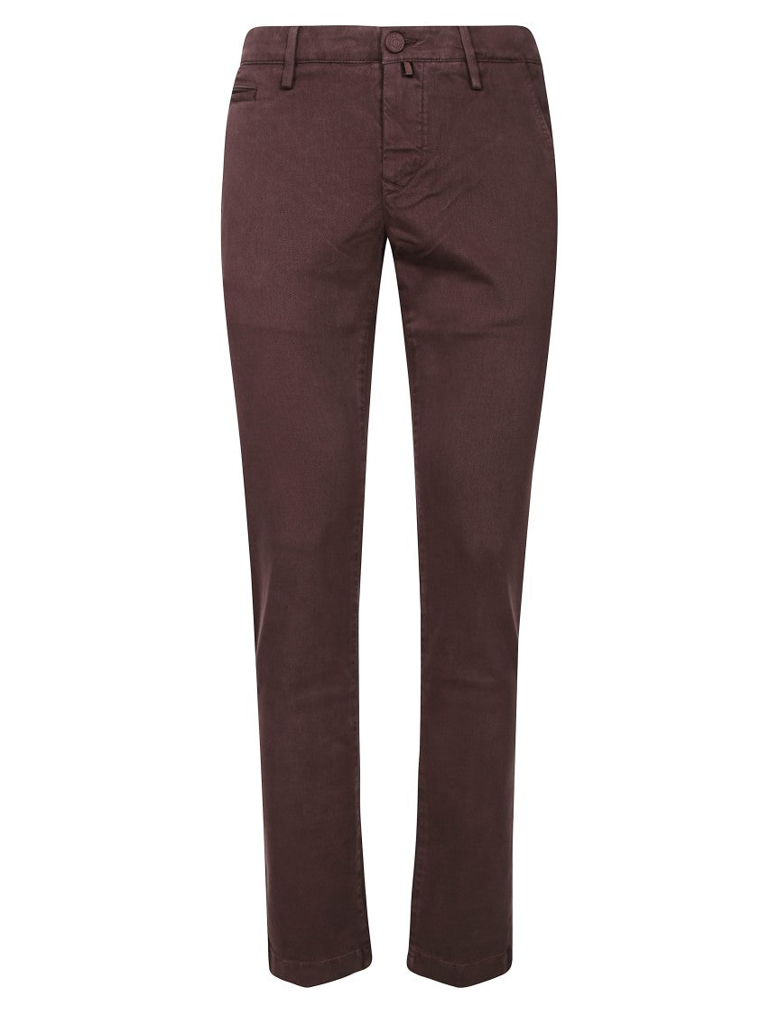 Jacob Cohen Slim Fit Burgundy Trousers