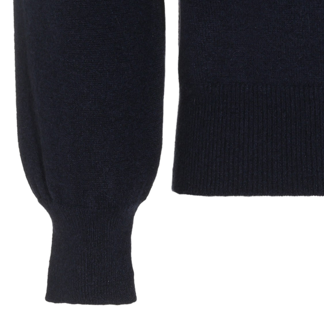 Malo Fine Knit Black Crew Neck Sweater With Ribbed Details