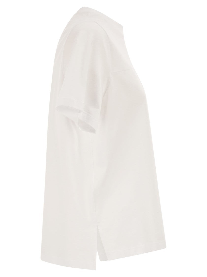 Peserico Stretch Cotton T-Shirt With Pocket