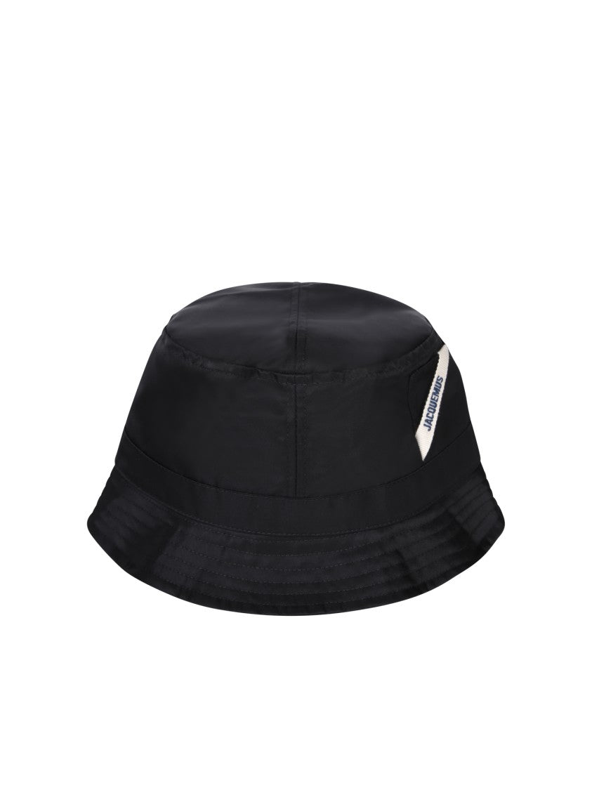Jacquemus Black Nylon Bucket Hat