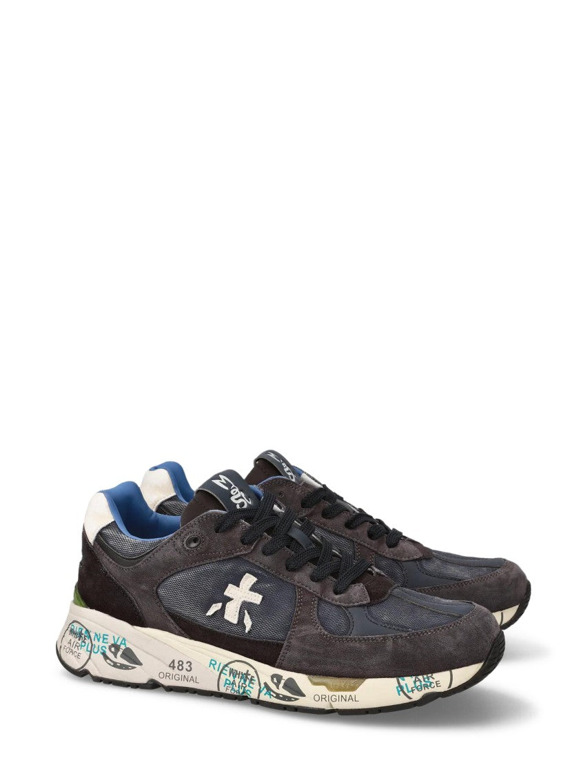 Premiata Low-Top Sneakers With Graphic Text Accents