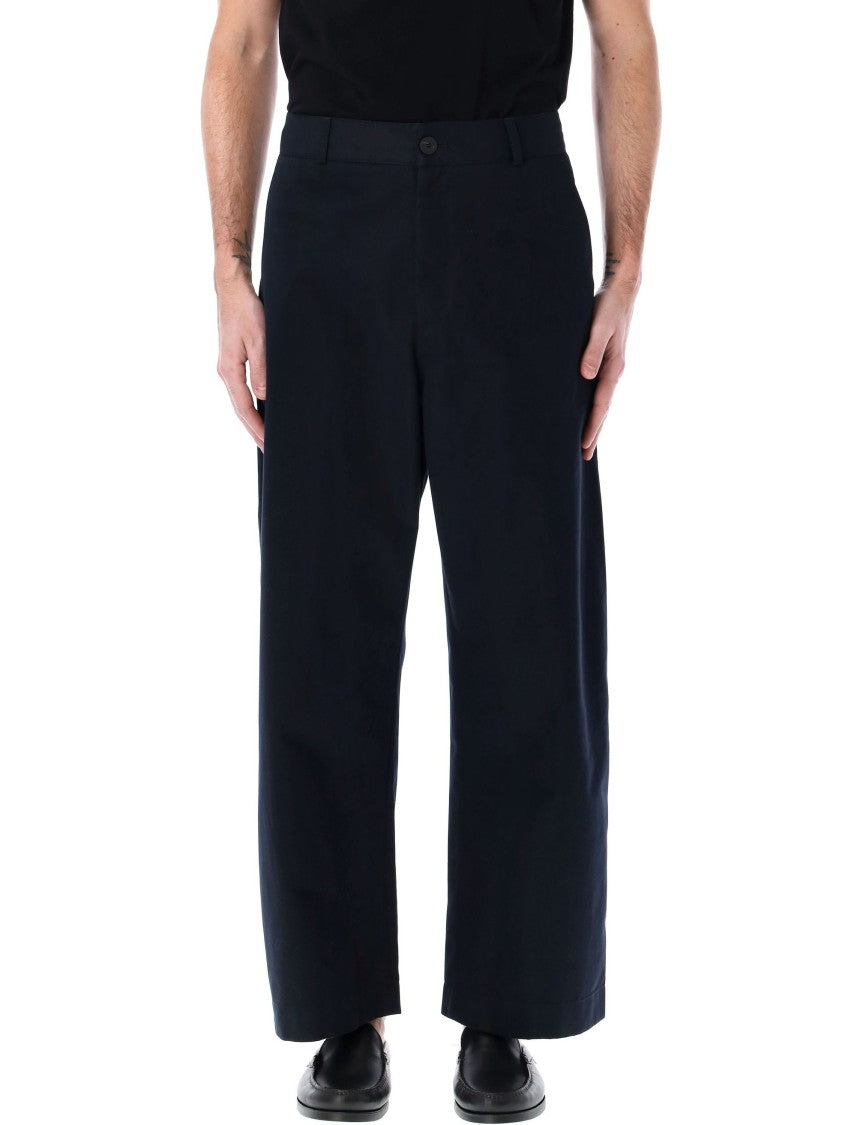 Studio Nicholson Wide-Leg Chino Pants With High Waist