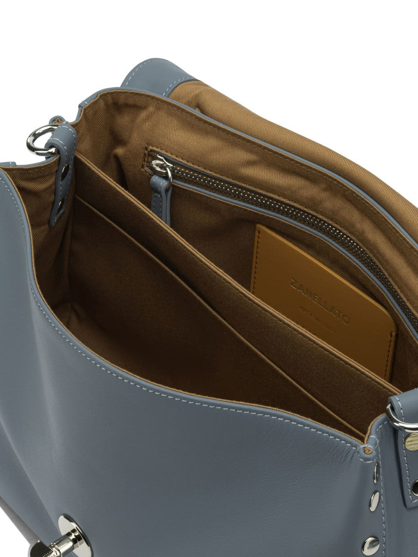 Zanellato Structured Leather Handbag With Turn-Lock Closure