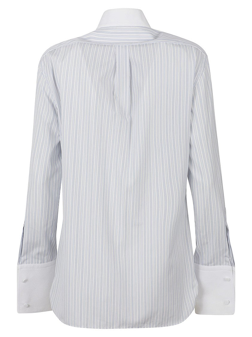 Tom Ford White Stripe Bib Front Shirt