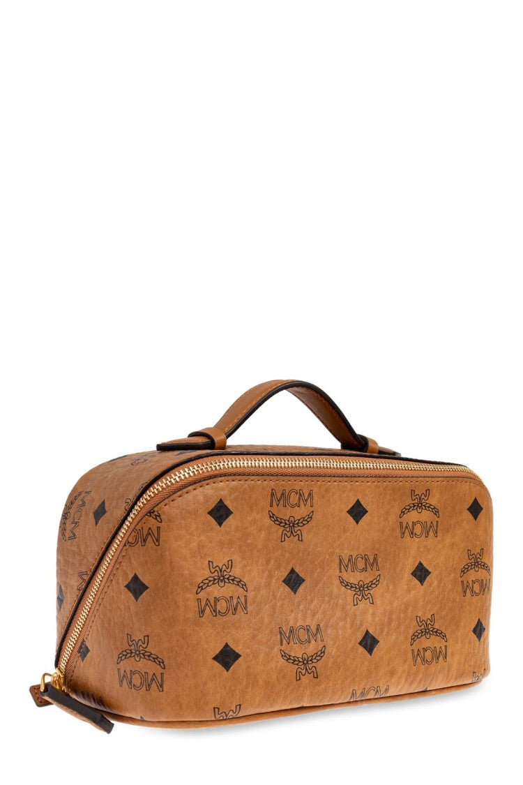 Mcm Structured Brown Bag With Clean Lines And Functional Design