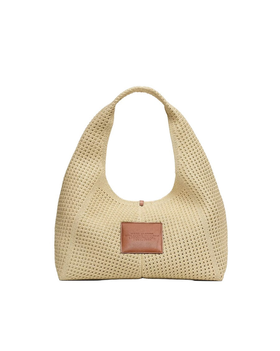 Marc Jacobs Champagne Sack Lurex Crochet Tote Bag