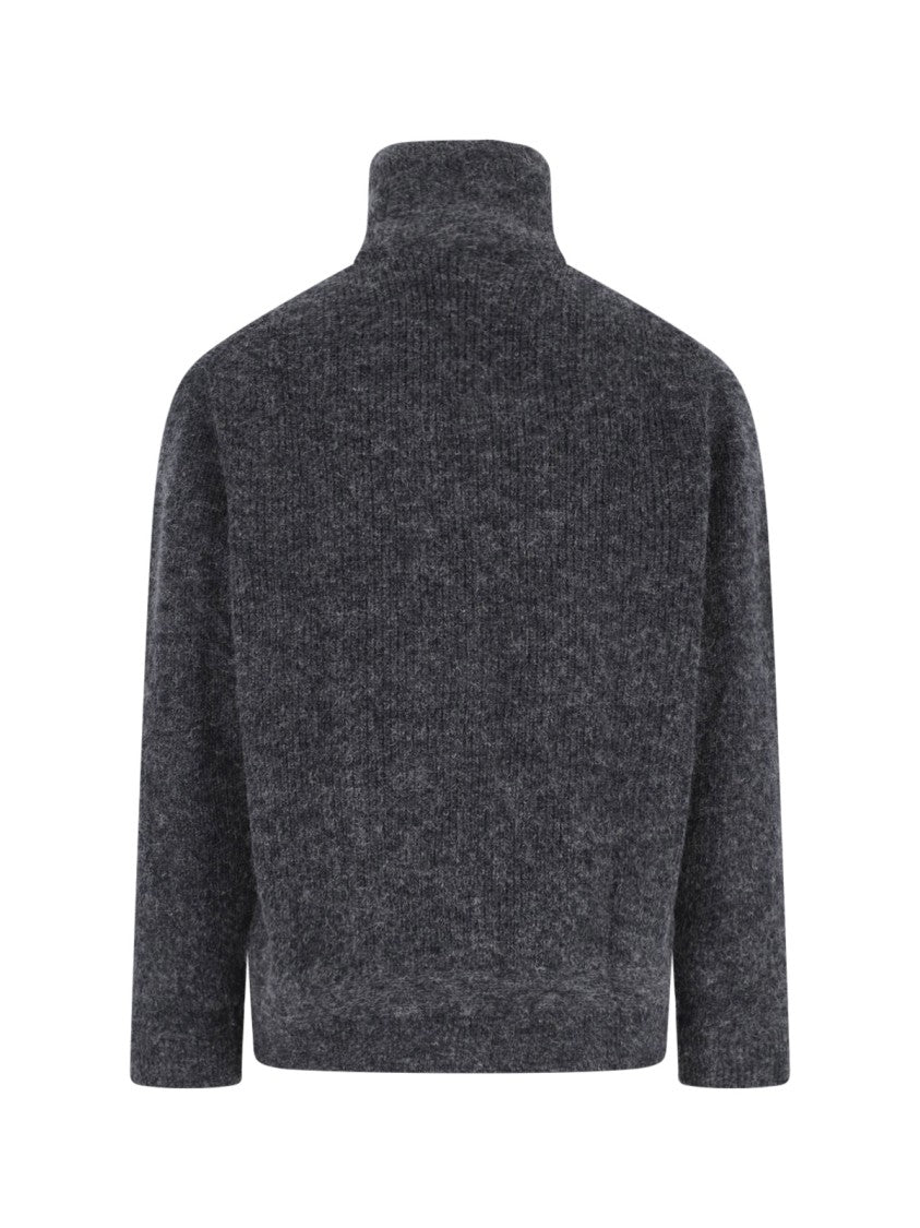 Paul Smith Textured Knit Sweater With Round Neckline In Timeless Grey