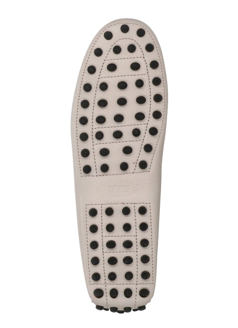 Tod's Pink Side Metal Logo Loafers