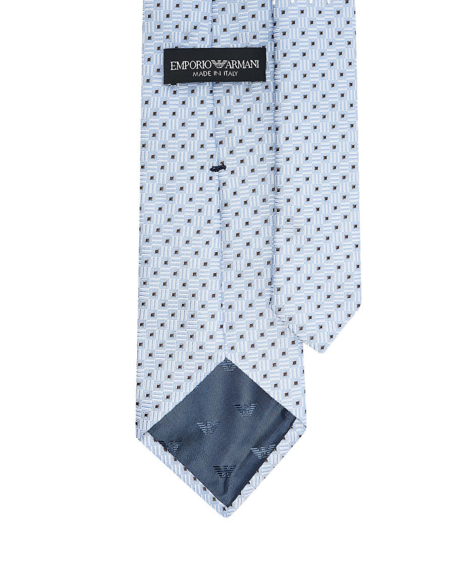 Emporio Armani Light Blue Optical Jacquard Tie