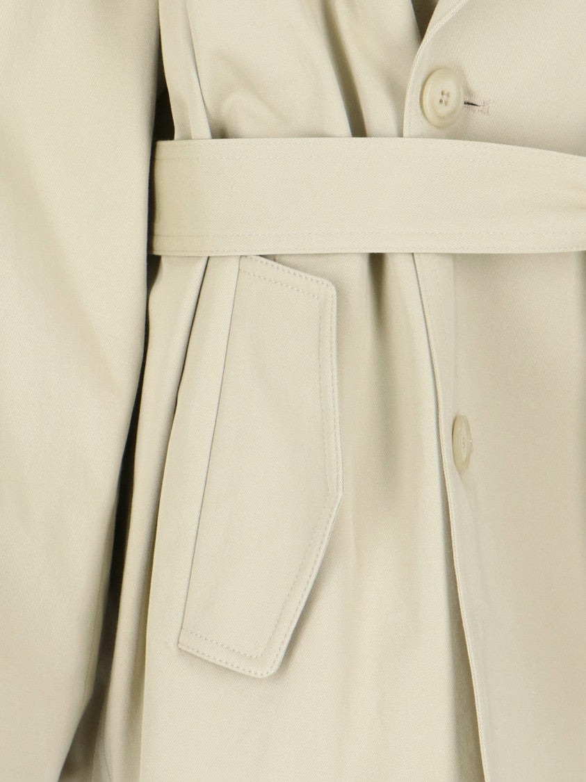 The Frankie Shop Oversized Short Trench Coat With Maxi Lapel