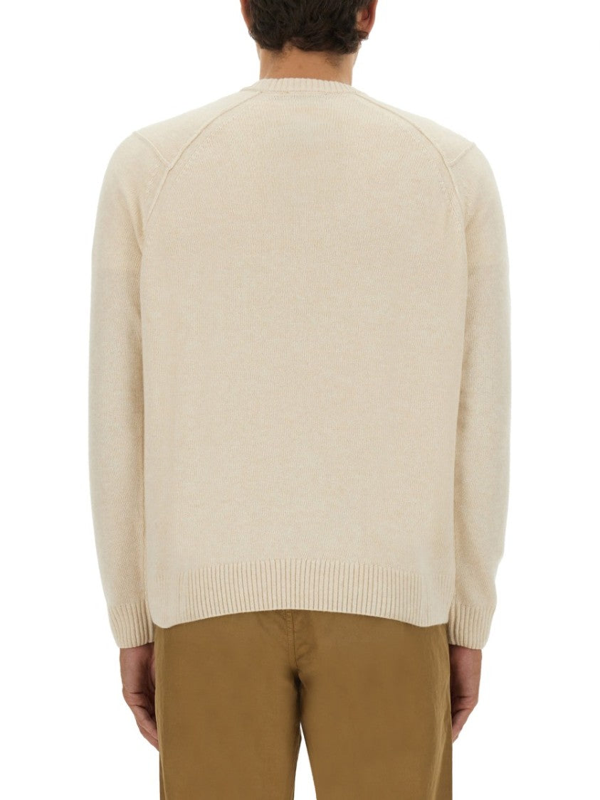 Woolrich Classic Crew Neck Choker With Raglan Sleeves
