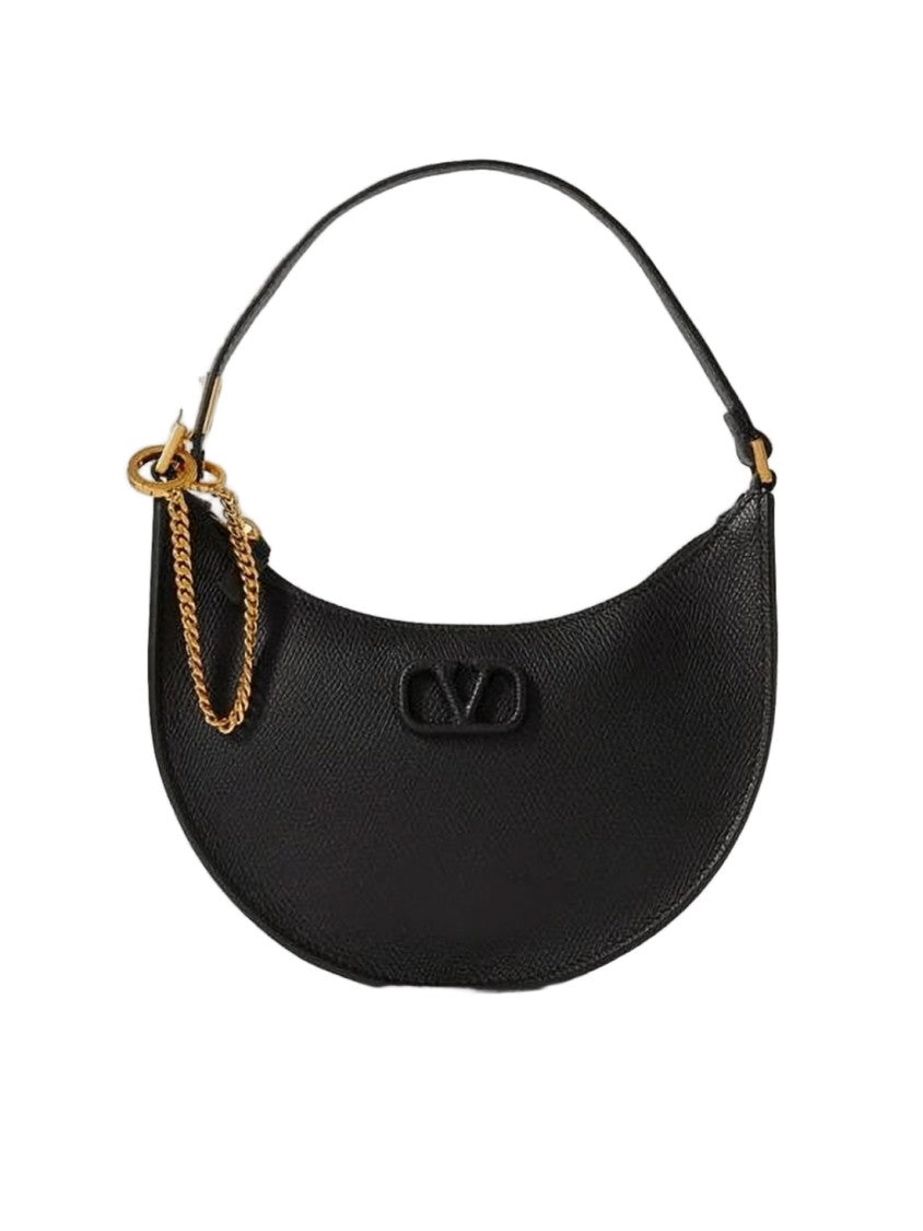Valentino Garavani Crescent-Shape Cow Leather Shoulder Bag