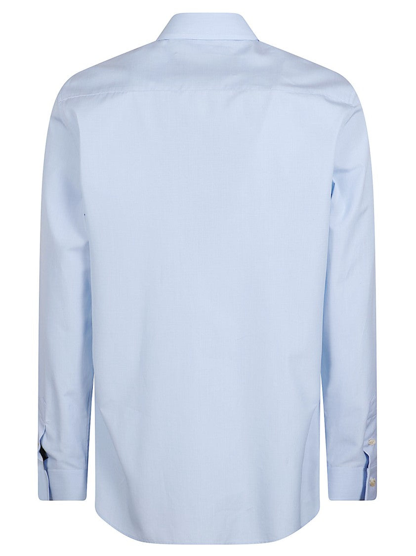 Valentino Garavani Long-Sleeve Shirt With Concealed Button Placket And Embroidered Detailing