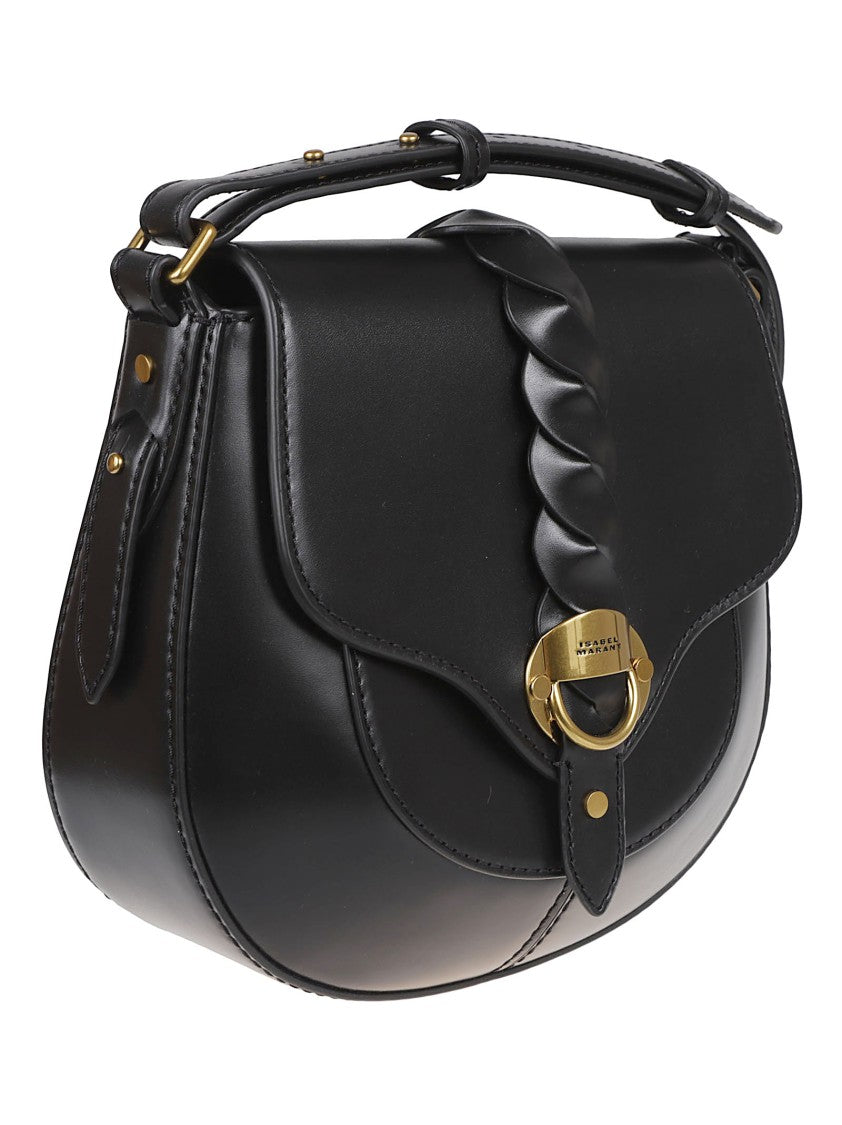 Isabel Marant Braided Detail Smooth Leather Shoulder Bag