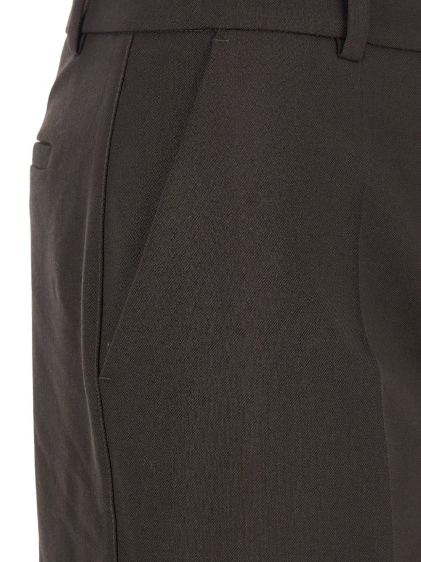 Parosh Wide-Leg Palazzo Trousers With Button Closure