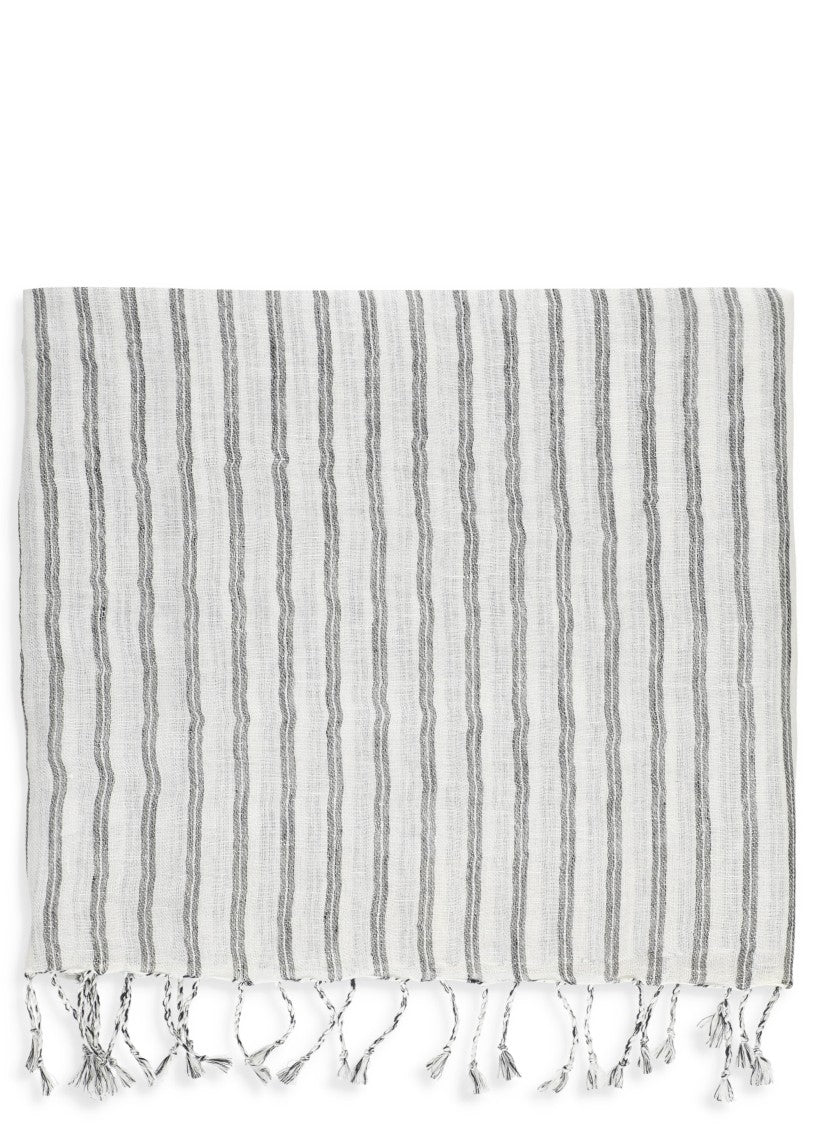 Brunello Cucinelli White Linen Scarf