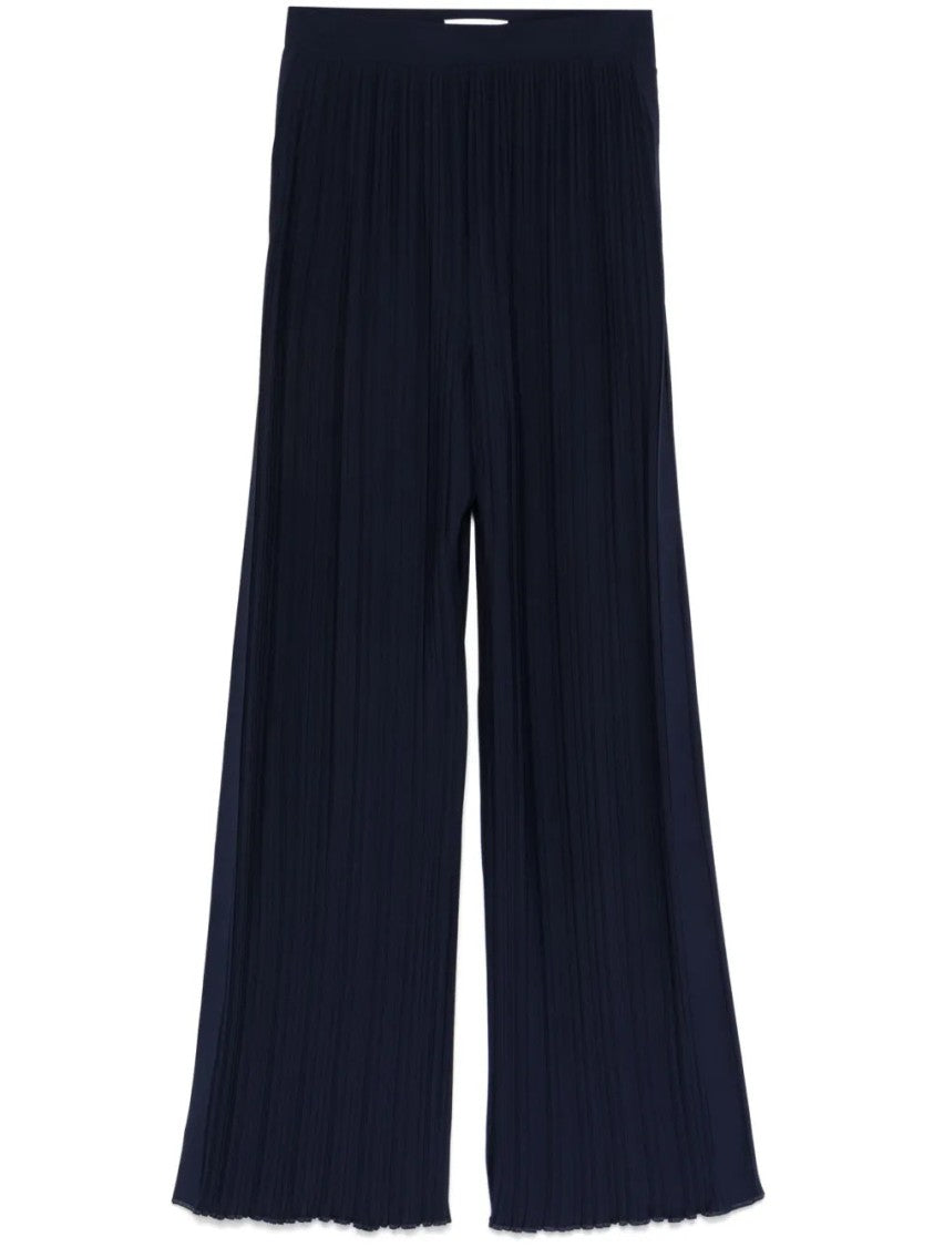 Lanvin Wide-Leg Trousers With Vertical Pleats And High Waist