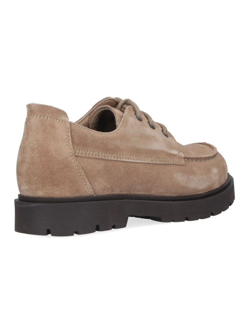 Birkenstock "Highwood Moc Lace Low" Derby Shoes – Taupe