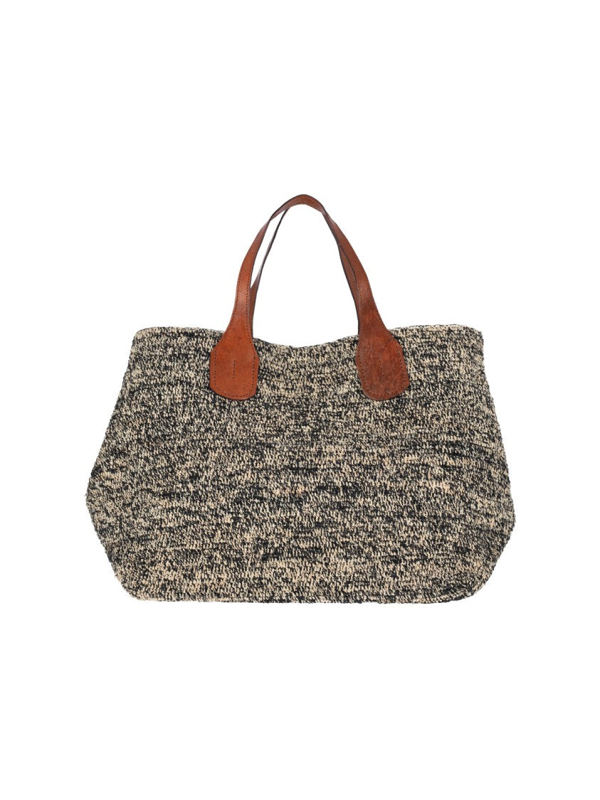 Ibeliv Multicolor Rio Woven Raffia Leather Tote