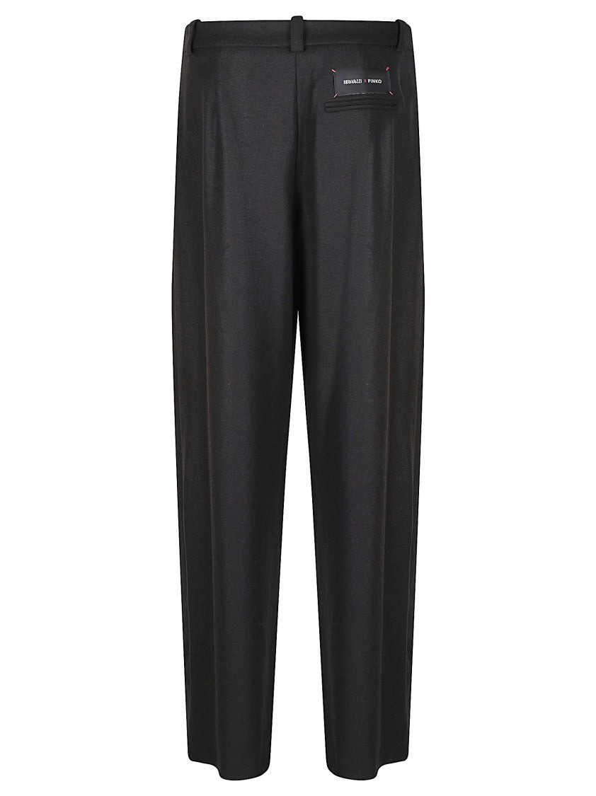 Pinko Zagarese Wide Leg Polyester-Blend Formal Pants