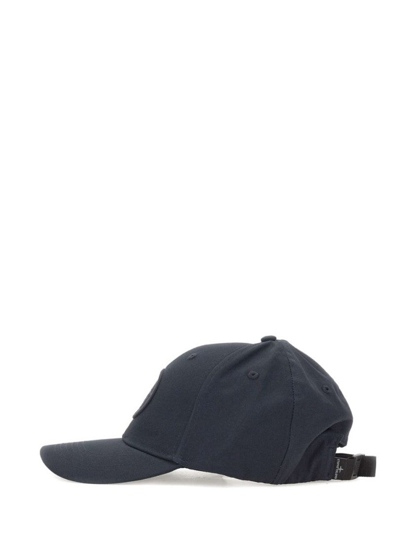 Stone Island Embroidered Logo Cotton Cap