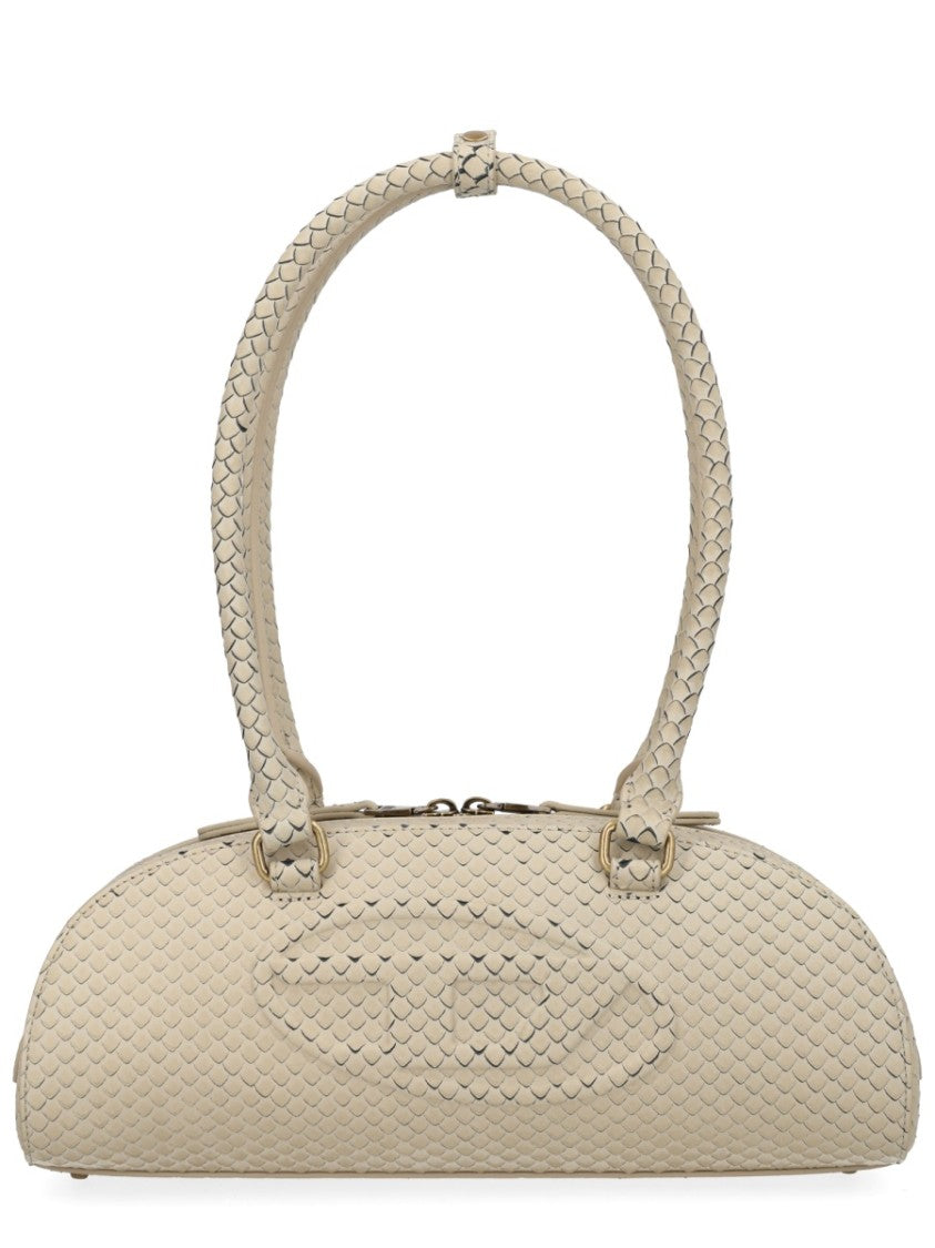 Diesel Neutrals 1Dr Dome Scale Handbag