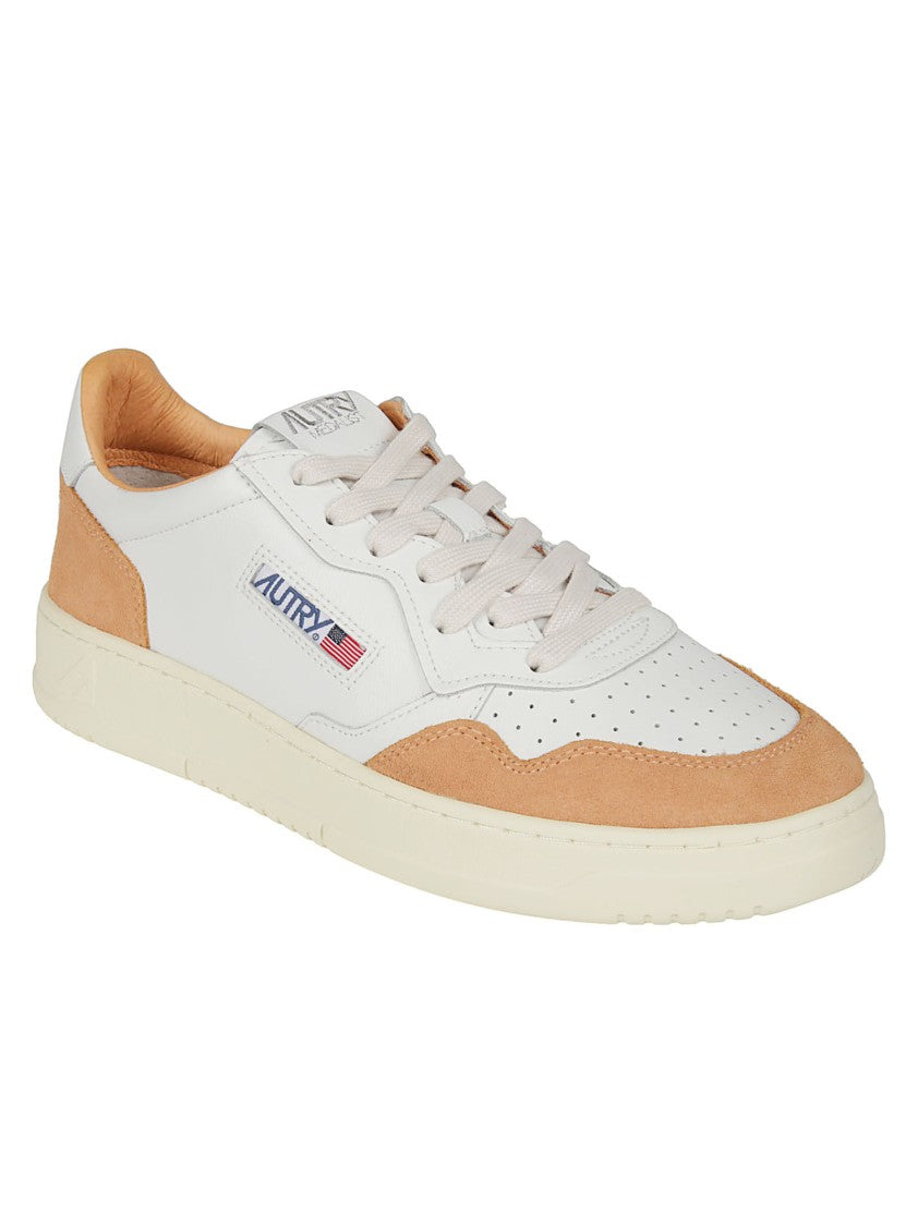 Autry Medalist Low Suede Overlays Leather Sneakers