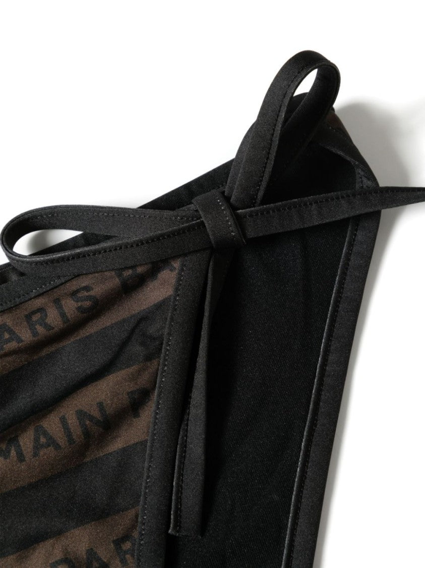 Balmain Multicolour Triangle Bikini With Adjustable Ties