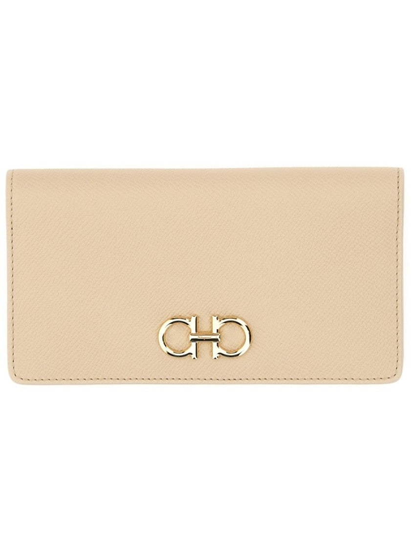 Ferragamo Gancini Wallet With Signature Embellishment