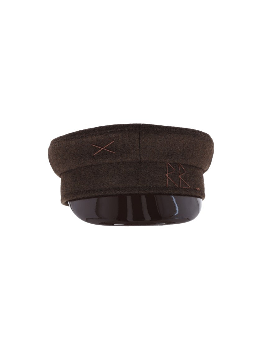 Ruslan Baginskiy Brown Wool Baker Boy Hat