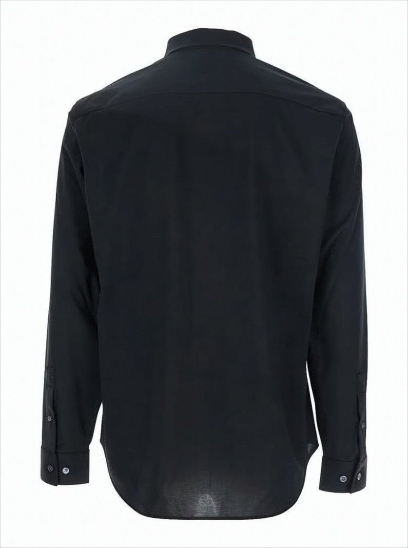 Theory Classic Black Long-Sleeve Button-Down Shirt