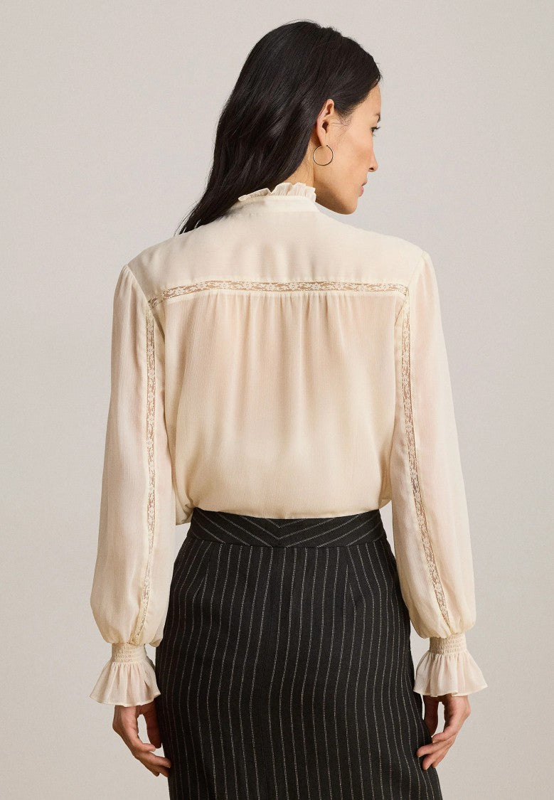 Lauren Ralph Lauren Vintage-Inspired Pintuck Lace Blouse