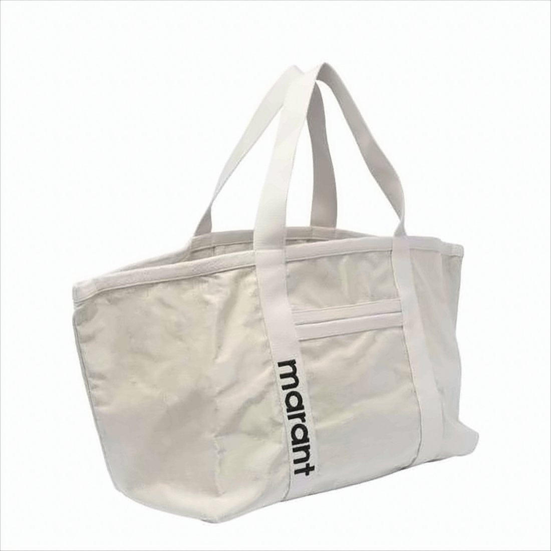 Isabel Marant Textured Fabric Tote Bag With Bold Logo Detail